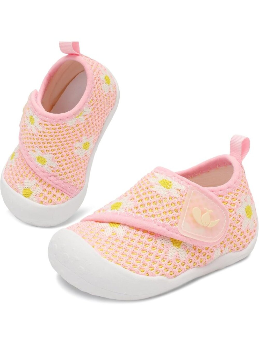 Baby Pink Knit Walking Shoes Wide Shoes Infant Newborn Crib Barefoot Sneakers